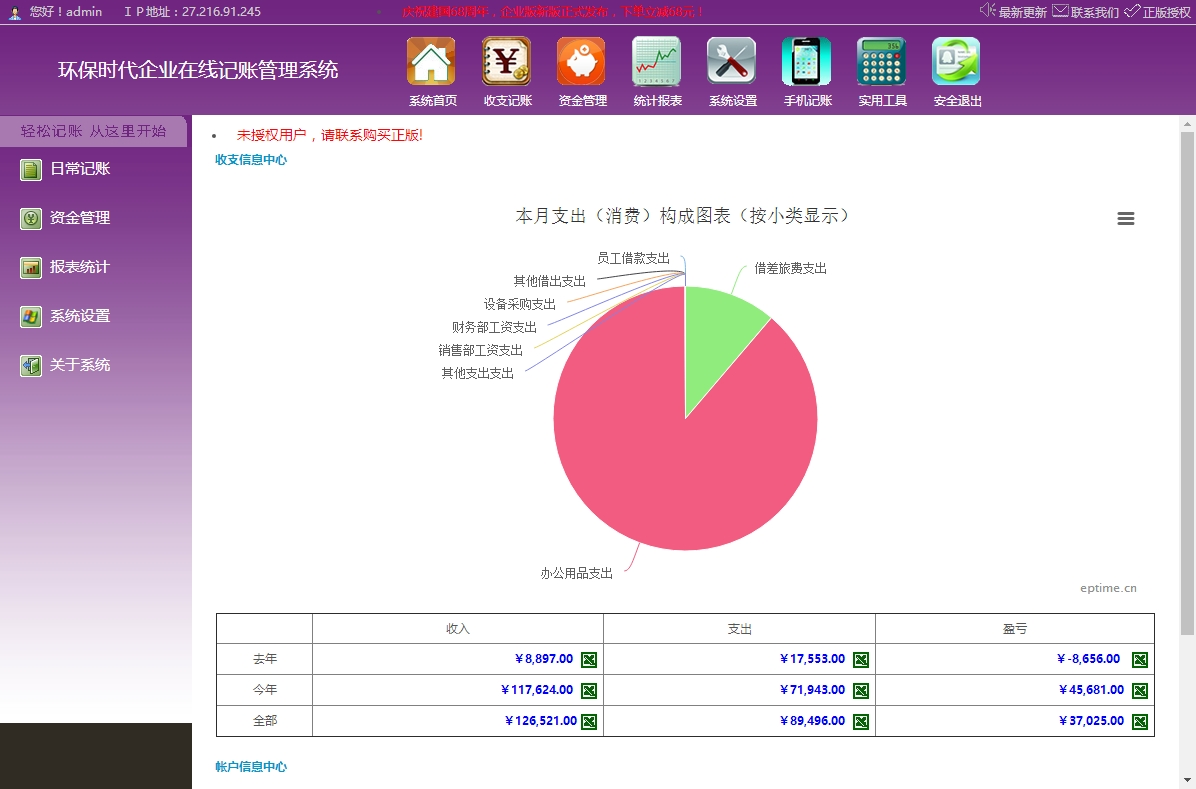 【asp源码】企业在线记账管理系统 v6.01 build20181225 - 亿乐屋